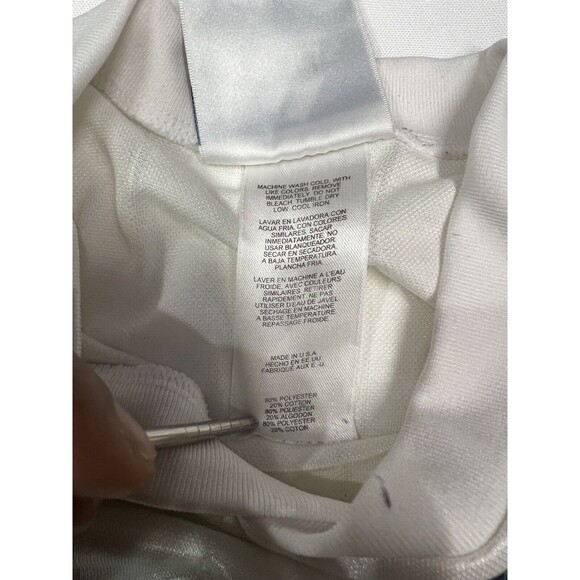 80s/90s Adidas Le Havre Athletic Club #11 White Pin Striped Jersey Sz L - Picture 4 of 10